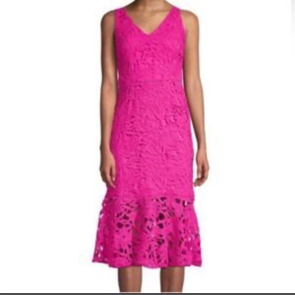 Alexia Admor Pink Ruffled Cut Out Sheath Dress - Picture 2 of 5